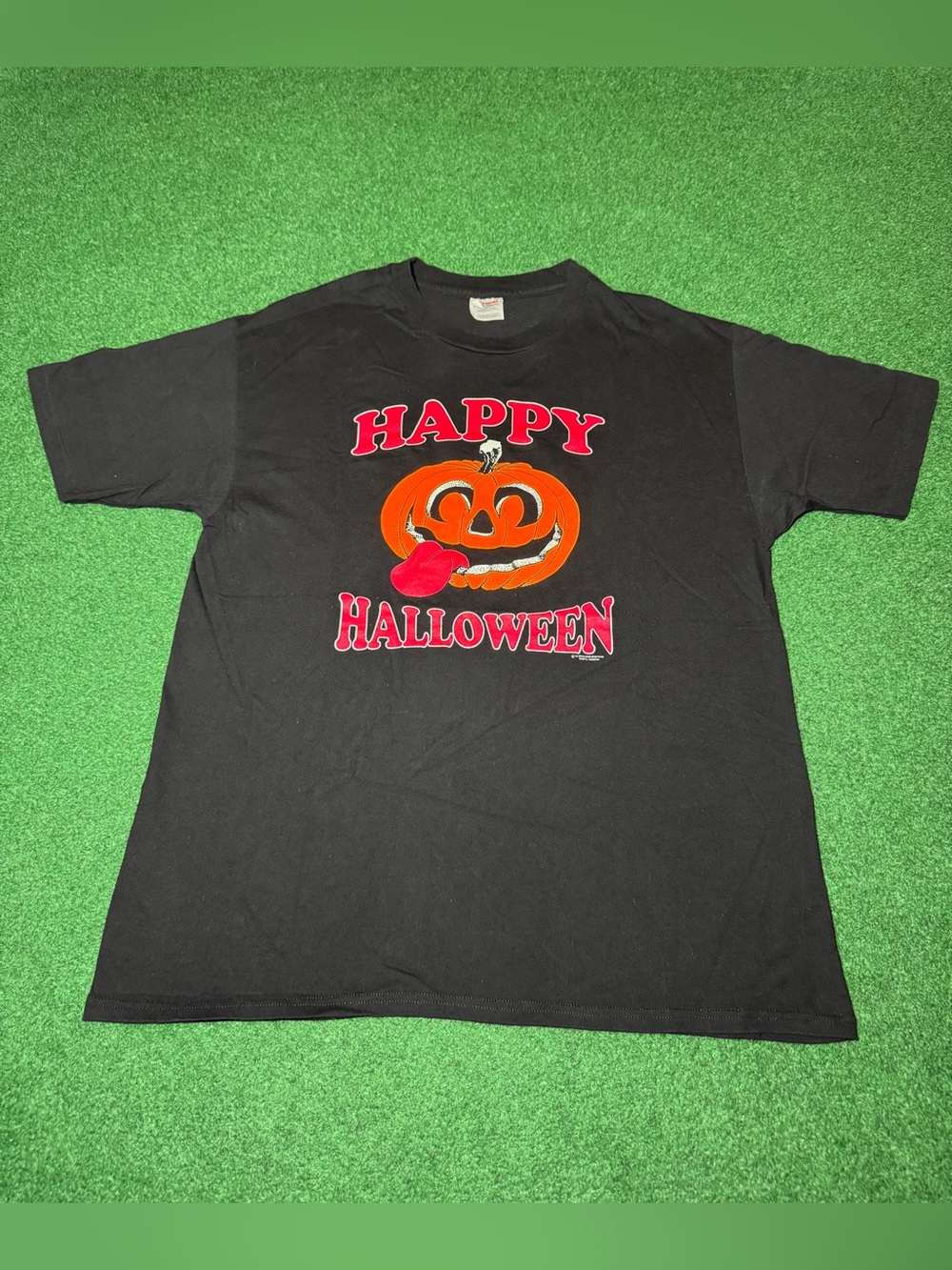 Jack O Lantern Vintage T Shirt Happy Halloween 90s Black Spooky Funny Pumpkin